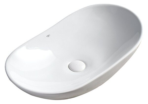 BPS-koupelny Keramické umývadlo na dosku LAVI WH 625 62,5x36 cm, biele