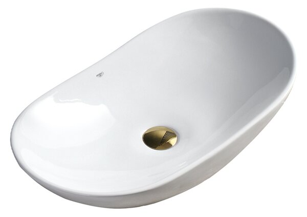 BPS-koupelny Keramické umývadlo na dosku LAVI WH 625 62,5x36 cm, biele