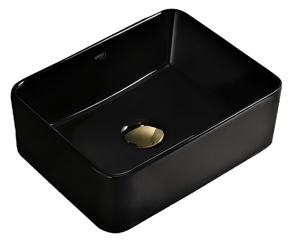 BPS-koupelny Keramické umývadlo na dosku LUXO BL 410 41x31 cm, čierne
