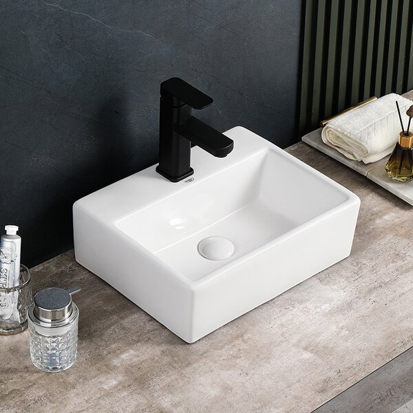 BPS-koupelny Keramické umývadlo na dosku VIVA WH 400 40x30 cm, biele