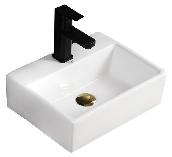 BPS-koupelny Keramické umývadlo na dosku VIVA WH 400 40x30 cm, biele