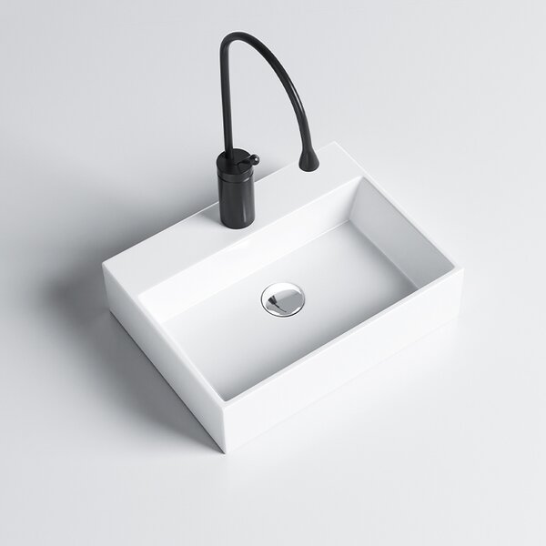 BPS-koupelny Keramické umývadlo na dosku VIVA WH 400 40x30 cm, biele