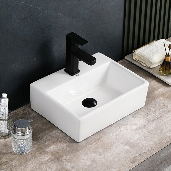 BPS-koupelny Keramické umývadlo na dosku VIVA WH 400 40x30 cm, biele