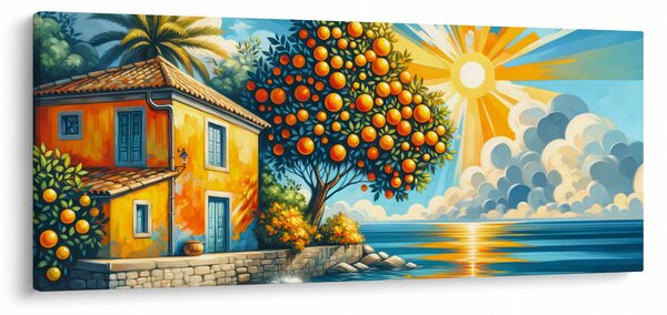 Obraz - Dom s pomarančmi I. (120x50 cm)