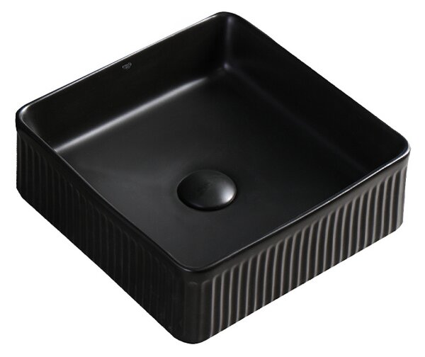 BPS-koupelny Keramické umývadlo na dosku AURA MTB 375 37,5x37,5 cm, čierne matné