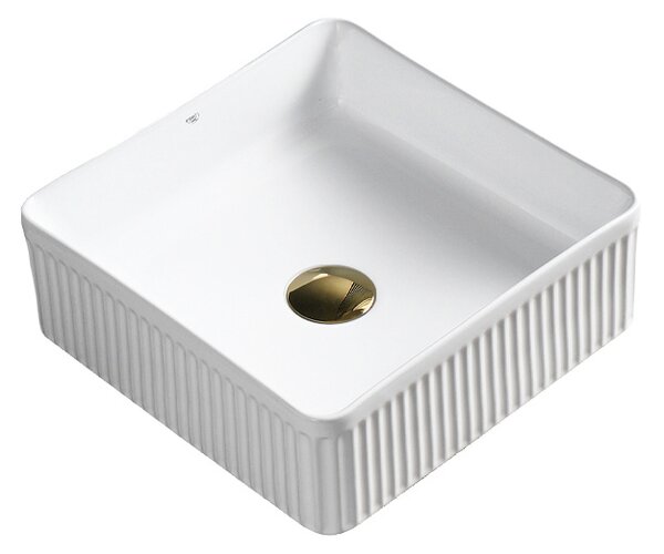 BPS-koupelny Keramické umývadlo na dosku AURA WH 375 37,5x37,5 cm, biele
