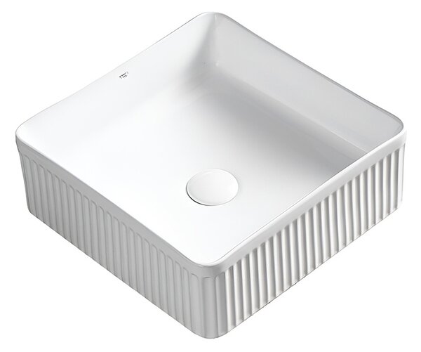 BPS-koupelny Keramické umývadlo na dosku AURA WH 375 37,5x37,5 cm, biele