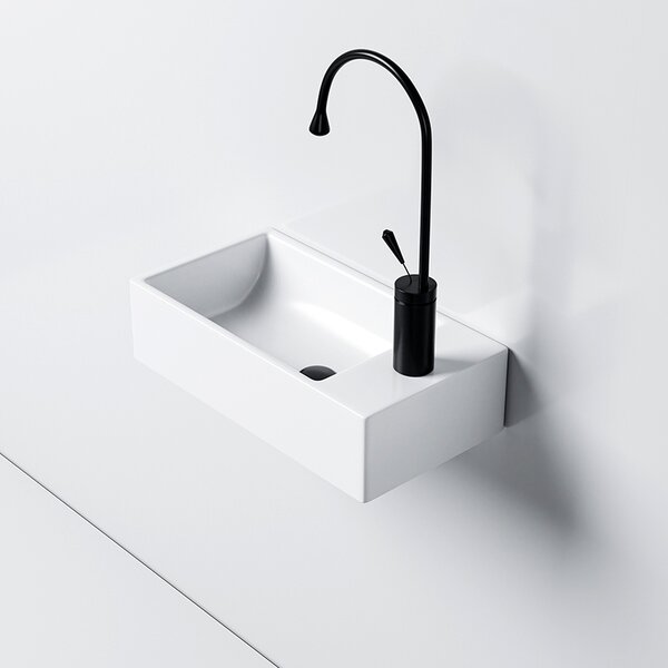 BPS-koupelny Keramické umývadlo na dosku LUCY WH 405 40,5x20 cm, biele