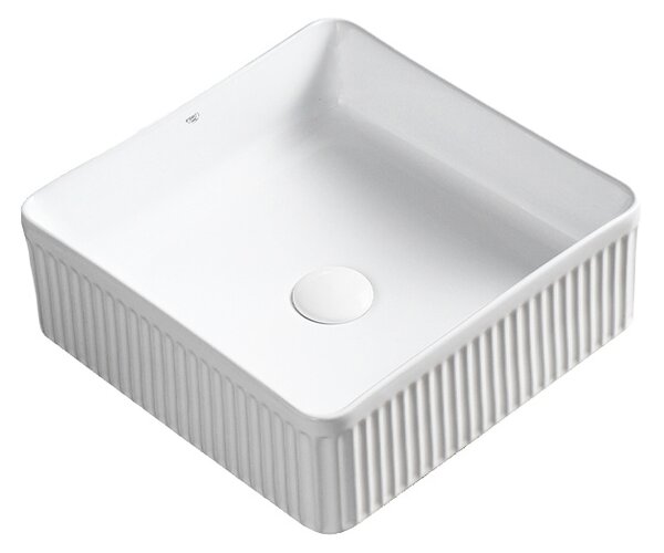 BPS-koupelny Keramické umývadlo na dosku AURA WH 375 37,5x37,5 cm, biele