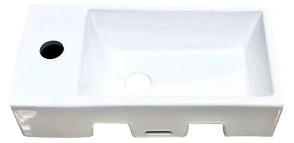 BPS-koupelny Keramické umývadlo na dosku LUCY WH 405 40,5x20 cm, biele