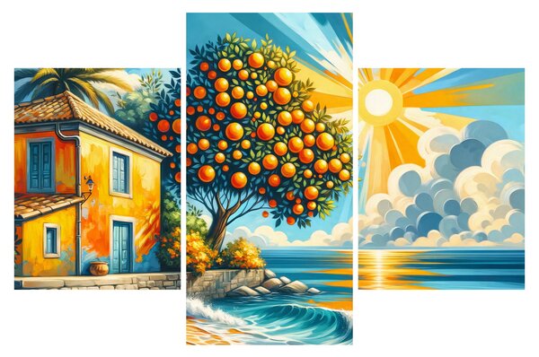 Obraz - Dom s pomarančmi I. (90x60 cm)