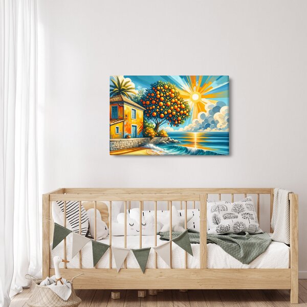 Obraz - Dom s pomarančmi I. (90x60 cm)