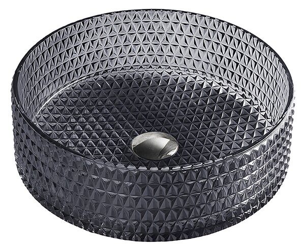 BPS-koupelny Sklenené umývadlo na dosku BRILLANT1 BL 360 36x12 cm, čierna lesk