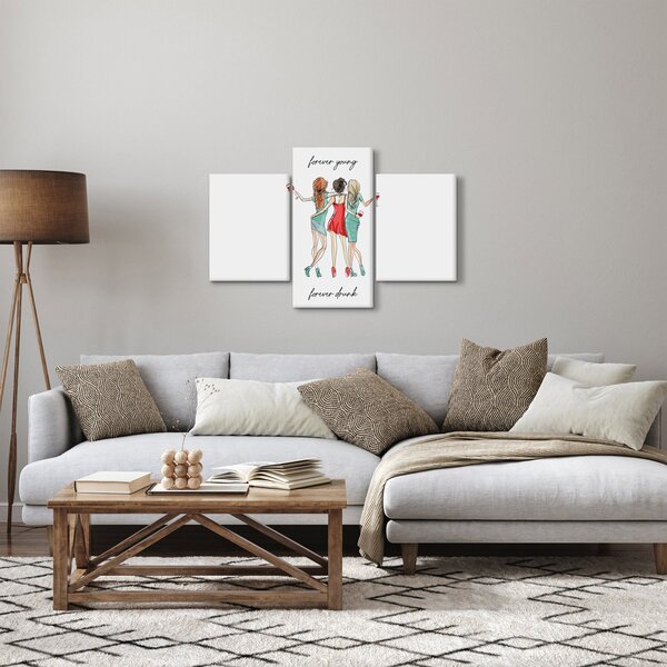 Obraz - Forever young, forever drunk (90x60 cm)