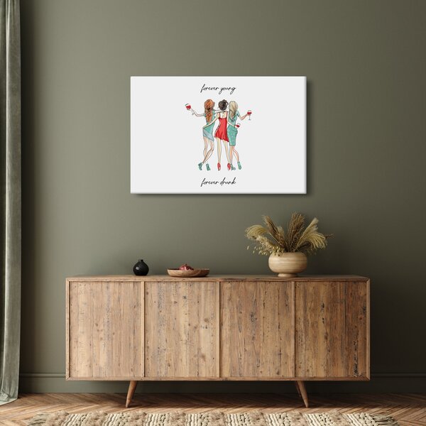 Obraz - Forever young, forever drunk (90x60 cm)