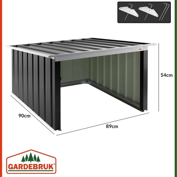 Garáž pre robotickú kosačku 89x90x54 cm - antracit