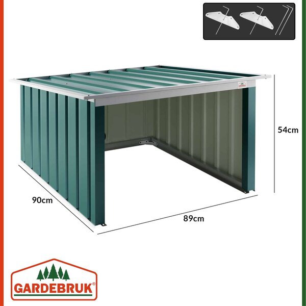 Garáž pre robotickú kosačku 89x90x54 cm - zelená