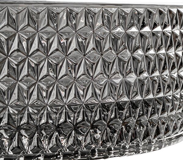 BPS-koupelny Sklenené umývadlo na dosku BRILLANT1 BL PL 360 36x12 cm, platina lesk