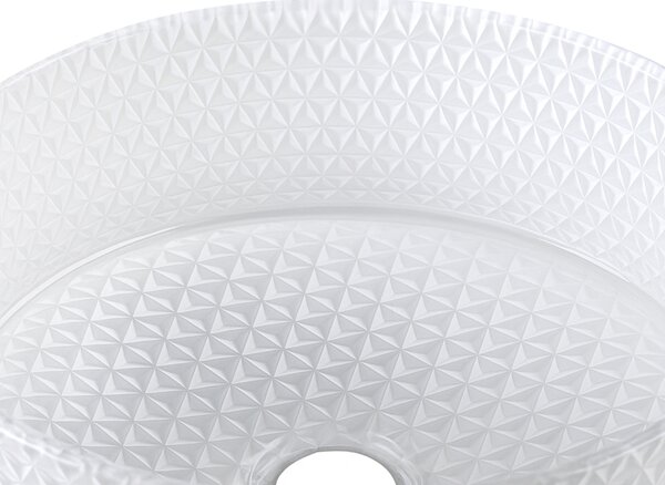 BPS-koupelny Sklenené umývadlo na dosku BRILLANT1 WH 360 36x12 cm, mat