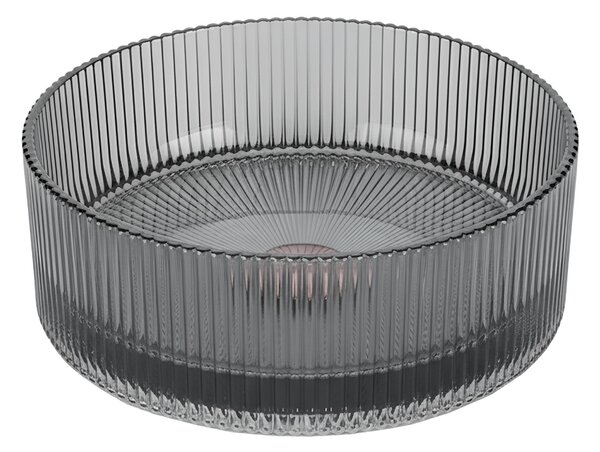 BPS-koupelny Sklenené umývadlo na dosku BRILLANT2 BL 360 36x12 cm, čierna
