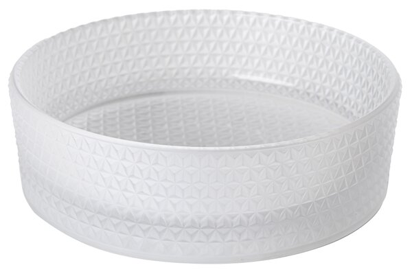 BPS-koupelny Sklenené umývadlo na dosku BRILLANT1 WH 360 36x12 cm, mat