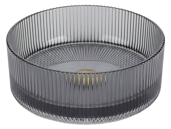 BPS-koupelny Sklenené umývadlo na dosku BRILLANT2 BL 360 36x12 cm, čierna