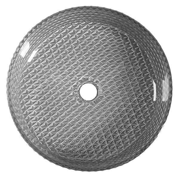 BPS-koupelny Sklenené umývadlo na dosku BRILLANT1 SV 360 36x12 cm, strieborná mat