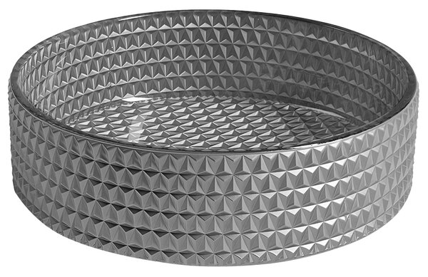 BPS-koupelny Sklenené umývadlo na dosku BRILLANT1 SV 360 36x12 cm, strieborná mat
