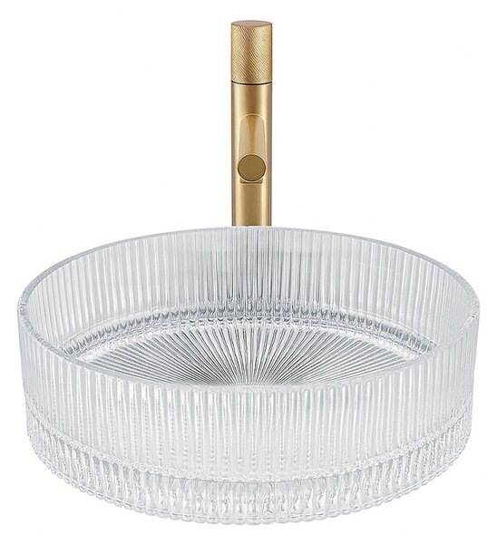 BPS-koupelny Sklenené umývadlo na dosku BRILLANT2 TR 360 36x12 cm, transparent