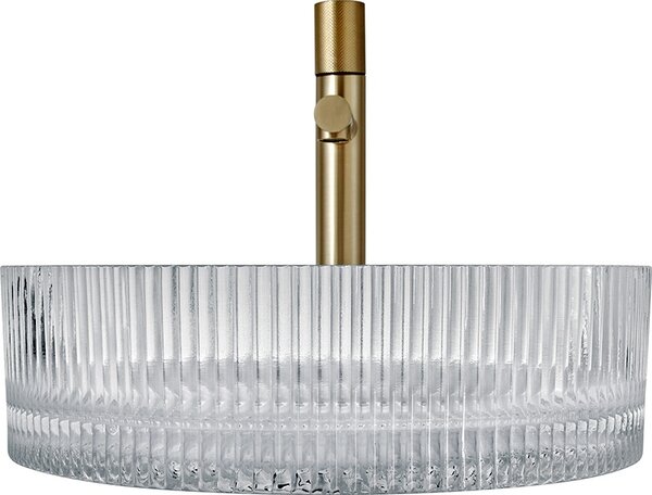 BPS-koupelny Sklenené umývadlo na dosku BRILLANT2 TR 360 36x12 cm, transparent