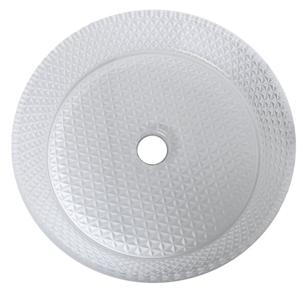 BPS-koupelny Sklenené umývadlo na dosku BRILLANT1 WH 360 36x12 cm, mat