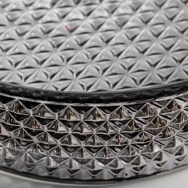 BPS-koupelny Sklenené umývadlo na dosku BRILLANT1 BL PL 360 36x12 cm, platina lesk
