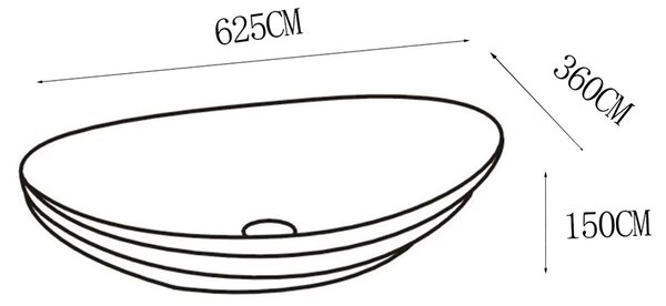 BPS-koupelny Keramické umývadlo na dosku LAVI WH LN 625 62x36 cm, biele lesk