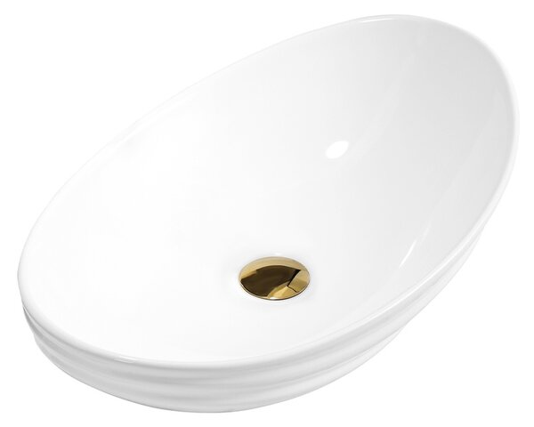 BPS-koupelny Keramické umývadlo na dosku LAVI WH LN 625 62x36 cm, biele lesk
