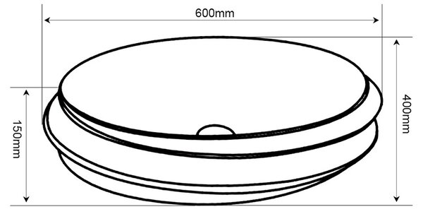 BPS-koupelny Keramické umývadlo na dosku STAR BL SV 600 60x40 cm, čierno / strieborné