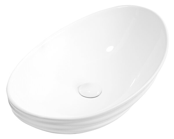 BPS-koupelny Keramické umývadlo na dosku LAVI WH LN 625 62x36 cm, biele lesk
