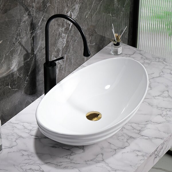 BPS-koupelny Keramické umývadlo na dosku LAVI WH LN 625 62x36 cm, biele lesk