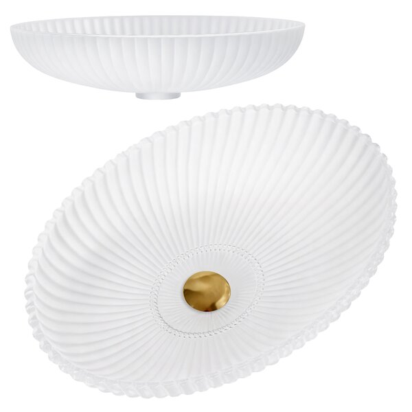 BPS-koupelny Sklenené umývadlo na dosku BRILLANT3 WH 510 51x35 cm, mat