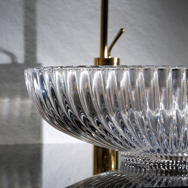BPS-koupelny Sklenené umývadlo na dosku BRILLANT3 TR 510 51x35 cm, transparent