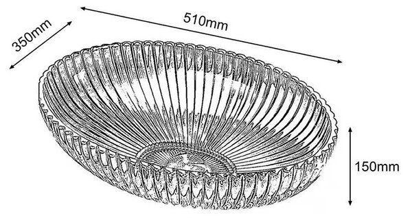 BPS-koupelny Sklenené umývadlo na dosku BRILLANT3 WH 510 51x35 cm, mat