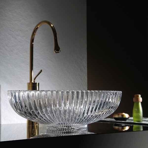 BPS-koupelny Sklenené umývadlo na dosku BRILLANT3 TR 510 51x35 cm, transparent