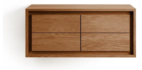 Hnedá závesná skrinka pod umývadlo z teakového dreva 90x40 cm Kenta – Kave Home