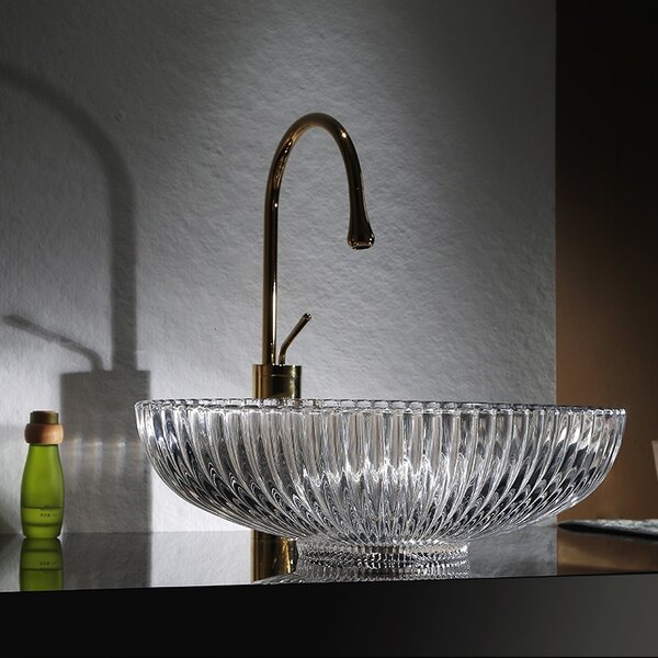 BPS-koupelny Sklenené umývadlo na dosku BRILLANT3 TR 510 51x35 cm, transparent