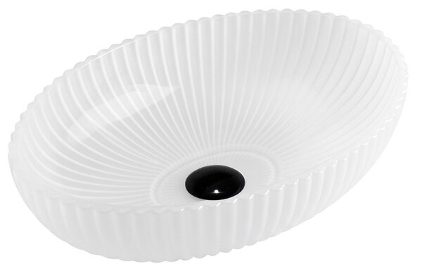 BPS-koupelny Sklenené umývadlo na dosku BRILLANT3 WH 510 51x35 cm, mat