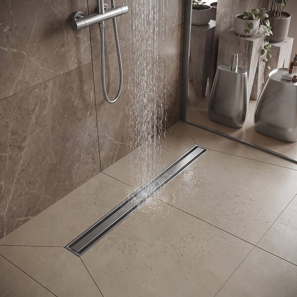 BPS-koupelny Sprchový odtokový žľab DL03 SLIM ST 70 cm, satén