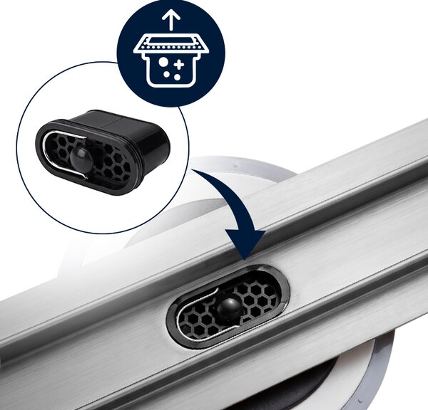 BPS-koupelny Sprchový odtokový žľab DL03 SLIM ST 70 cm, satén