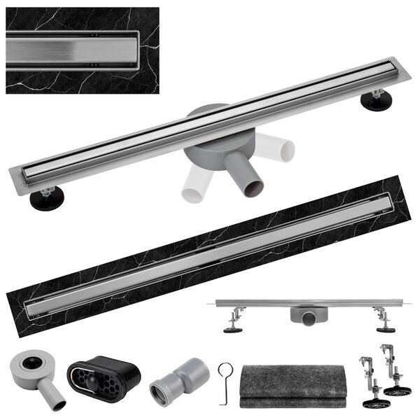 BPS-koupelny Sprchový odtokový žľab DL03 SLIM ST 70 cm, satén