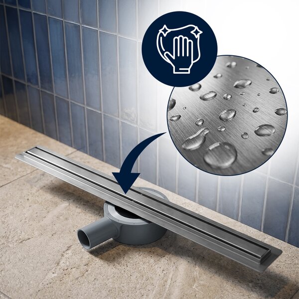 BPS-koupelny Sprchový odtokový žľab DL03 SLIM ST 70 cm, satén