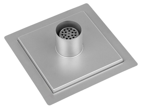 BPS-koupelny Štvorcový sprchový odtokový žľab DL08 QUBE G3 ST 15x15 cm, satén
