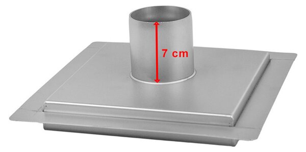 BPS-koupelny Štvorcový sprchový odtokový žľab DL08 QUBE G3 ST 15x15 cm, satén
